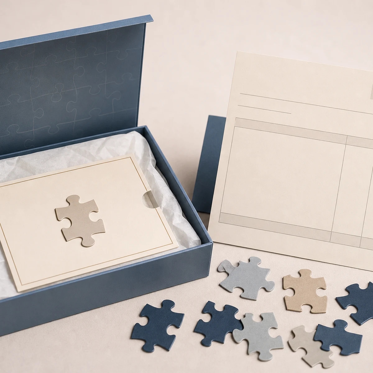 Non-branded puzzle membership timing card